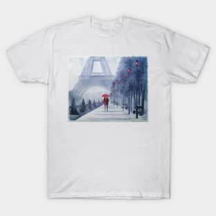 The first snow in Paris T-Shirt